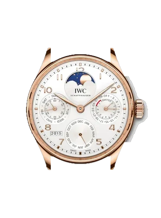 Portugieser IW5033-02 avec Bracelet de montre en cuir de veau vintage marron — Patine naturelle