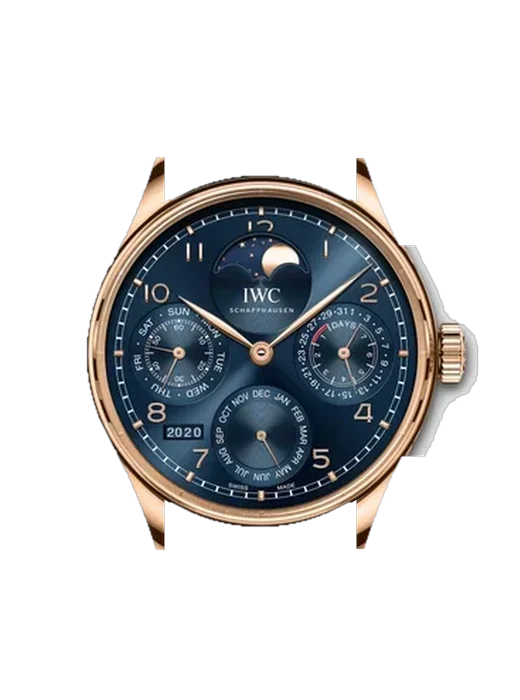 Portugieser IW5033-12 with Vintage Brown Calfskin Strap — Natural Patina