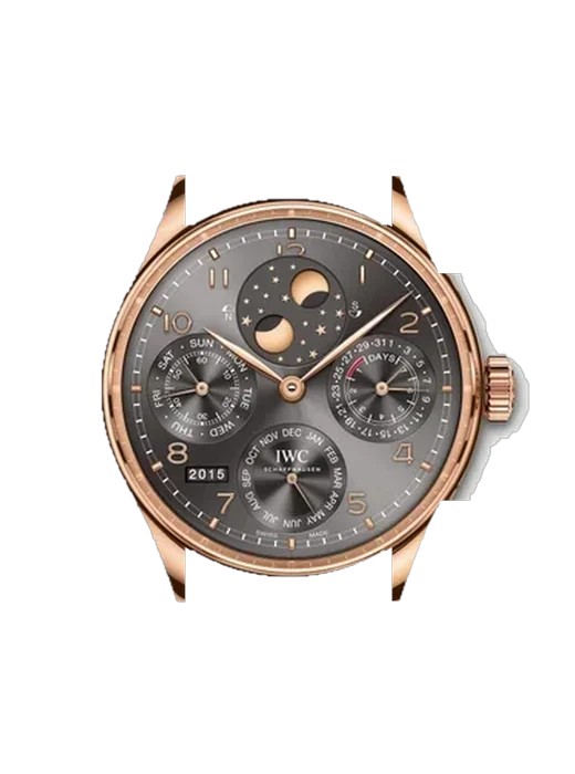 Portugieser IW5034-04 avec Bracelet de montre en cuir de veau vintage marron — Patine naturelle