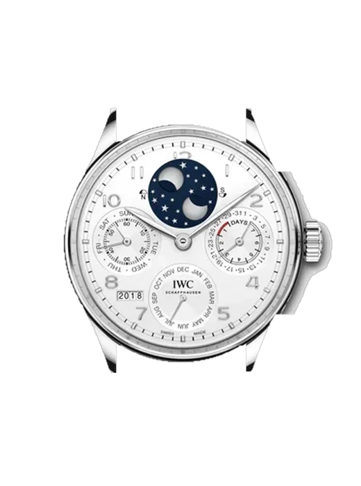 Portugieser IW5034-06 con Correa de piel de becerro vintage marrón — Patina natural