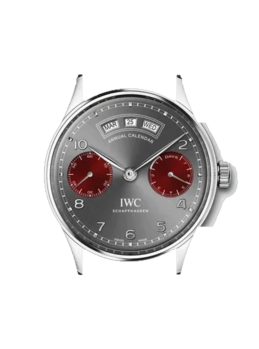 Portugieser IW5035-06 con Correa de piel de becerro vintage marrón — Patina natural