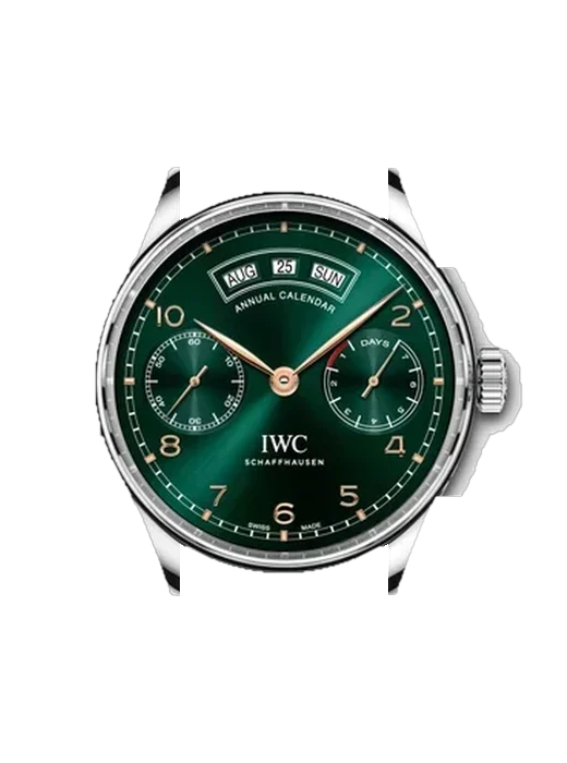 Portugieser IW5035-10 avec Bracelet de montre en cuir de veau vintage marron — Patine naturelle