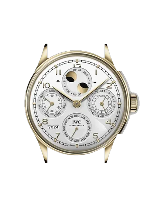 Portugieser IW5037-01 avec Bracelet de montre en cuir de veau vintage marron — Patine naturelle