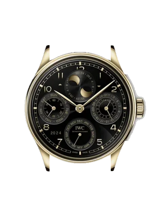 Portugieser IW5037-02 avec Bracelet de montre en cuir de veau vintage marron — Patine naturelle