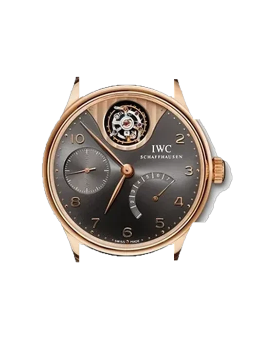 Portugieser IW5042-10 with Vintage Brown Calfskin Strap — Natural Patina