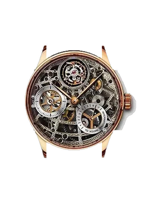 Portugieser IW5043-02 avec Bracelet de montre en cuir de veau vintage marron — Patine naturelle