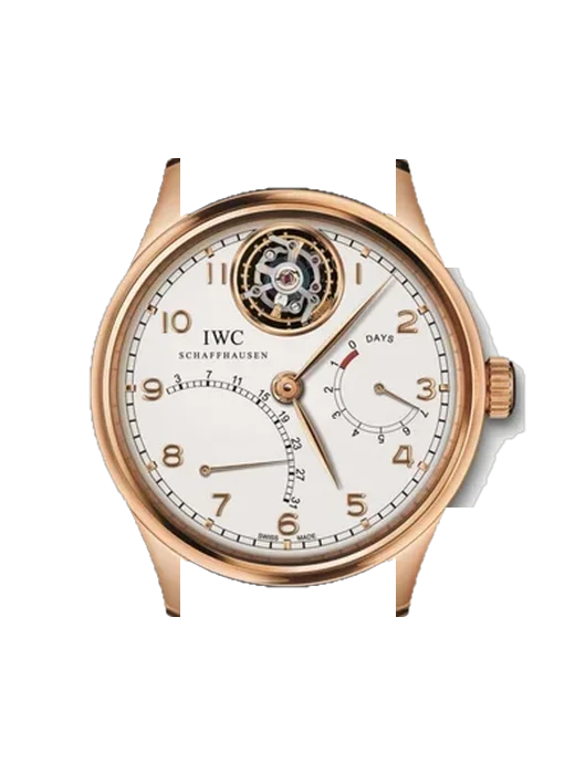 Portugieser IW5044-02 avec Bracelet de montre en cuir de veau vintage marron — Patine naturelle