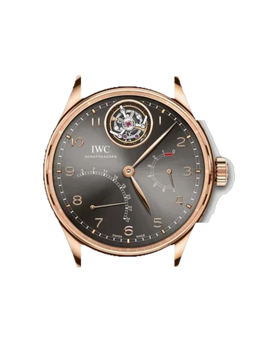 Portugieser IW5046-02 mit Vintage Kalbslederarmband Braun — Natürliche Patina