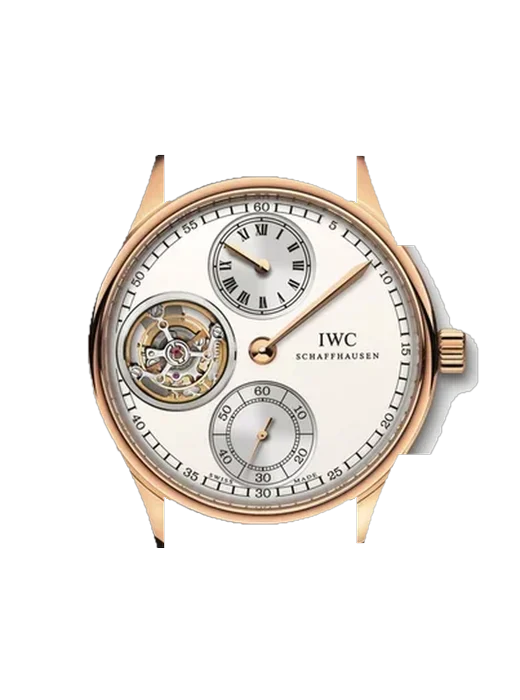 Portugieser IW5446-02 con Cinturino Vitello Vintage Marrone — Patina Naturale