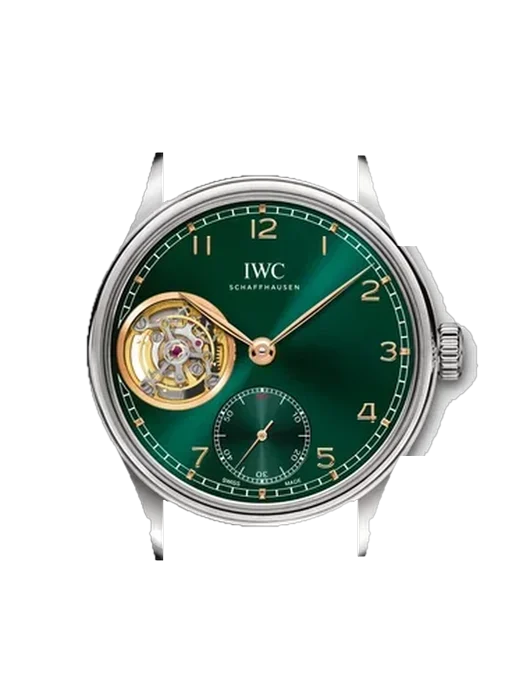 Portugieser IW5463-07 con Correa de piel de becerro vintage marrón — Patina natural