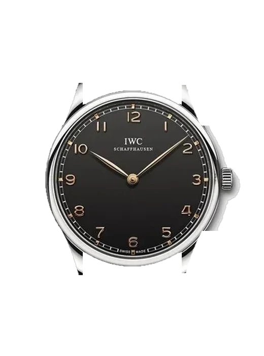 Portugieser IW5703-02 con Correa de piel de becerro vintage marrón — Patina natural