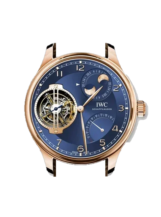 Portugieser IW5901-06 avec Bracelet de montre en cuir de veau vintage marron — Patine naturelle