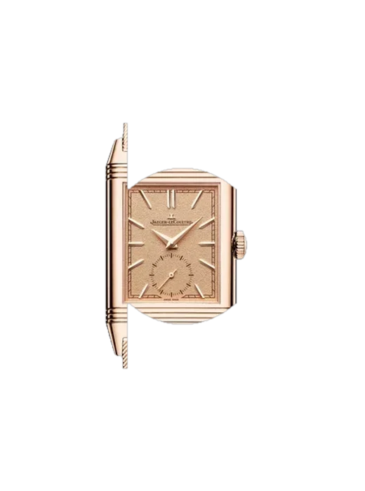 Reverso Q713216J con Correa de piel de becerro vintage marrón — Patina natural