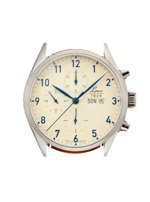 Chronographs 861585 with Vintage Brown Calfskin Strap — Natural Patina