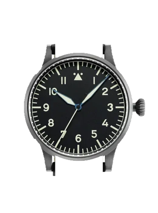 Pilot Watches 861929 mit Vintage Kalbslederarmband Braun — Natürliche Patina