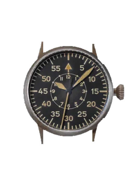 Pilot Watches 861938 avec Bracelet de montre en cuir de veau vintage marron — Patine naturelle
