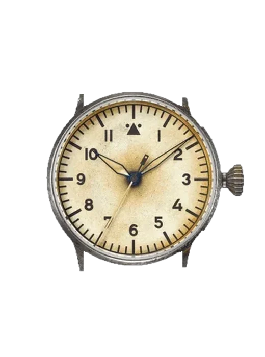 Pilot Watches 861945 mit Vintage Kalbslederarmband Braun — Natürliche Patina