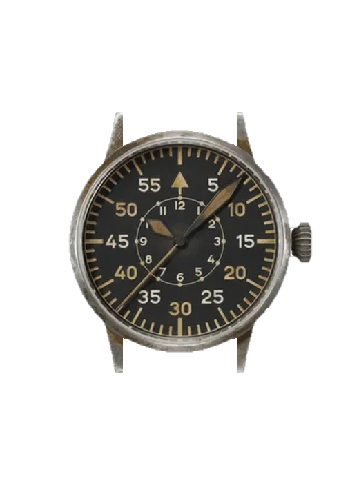 Pilot Watches 862097 mit Vintage Kalbslederarmband Braun — Natürliche Patina