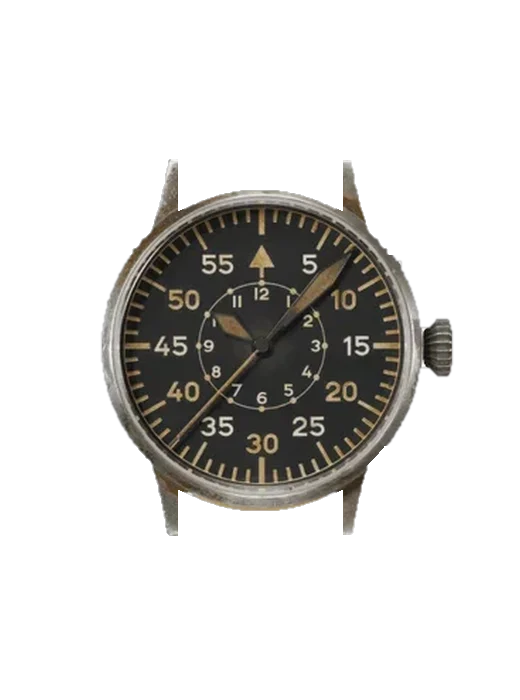 Pilot Watches 862099 mit Vintage Kalbslederarmband Braun — Natürliche Patina