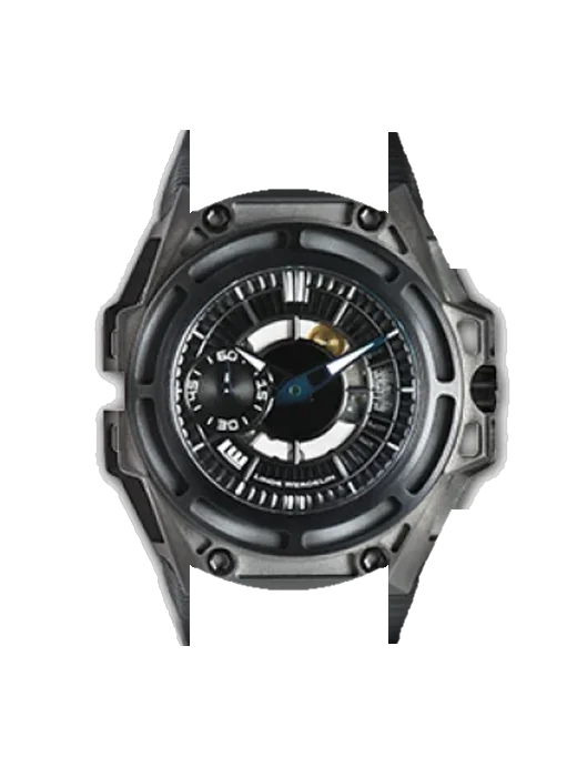 Spido SpidoLite Anthracite DLC with Grand Cavalier Leather Strap Orange