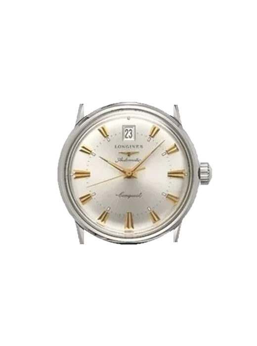 Conquest Heritage L1.611.4.75.2 avec Bracelet Grand Cavalier Cuir Orange