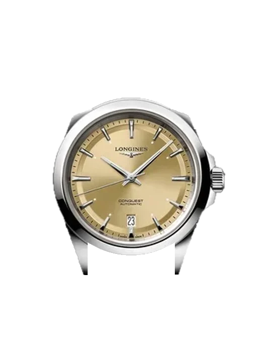 Conquest L3.720.4.62.6 with Vintage Brown Calfskin Strap — Natural Patina