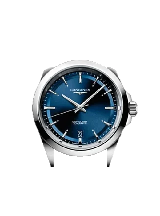 Conquest L3.720.4.92.9 avec Bracelet de montre en cuir de veau vintage marron — Patine naturelle