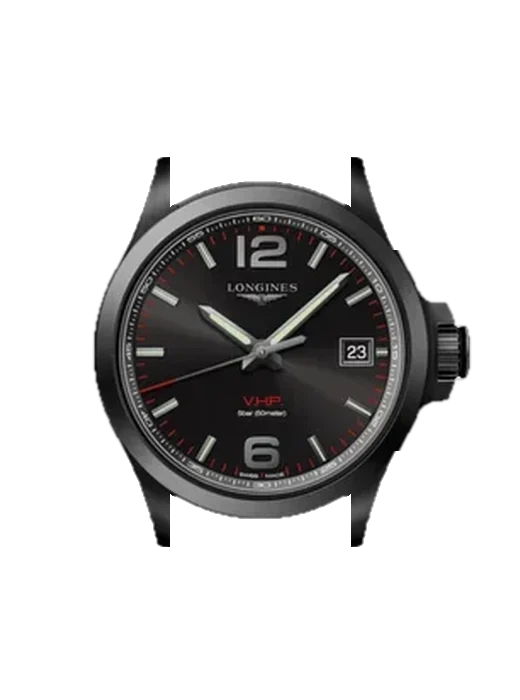 Conquest V.H.P. L3.716.2.56.9 with Grand Cavalier Leather Strap Orange