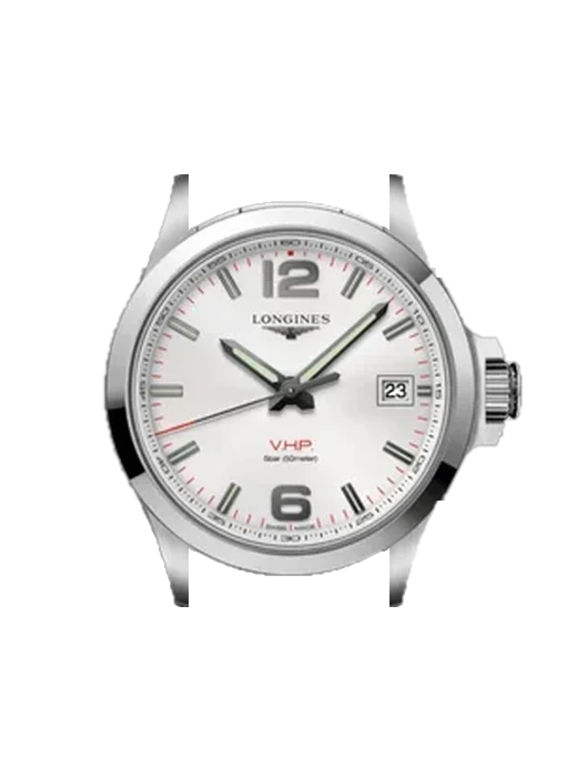 Conquest V.H.P. L3.716.4.76.6 avec Bracelet Grand Cavalier Cuir Orange