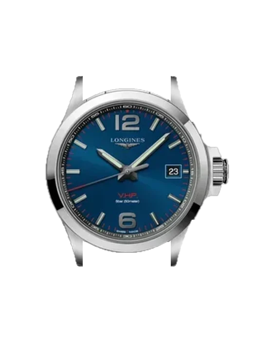 Conquest V.H.P. L3.716.4.96.6 avec Bracelet Grand Cavalier Cuir Orange
