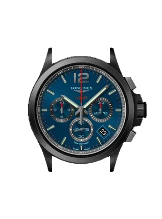 Conquest V.H.P. L3.717.2.96.6 avec Bracelet Hybride Alligator et Caoutchouc Bleu