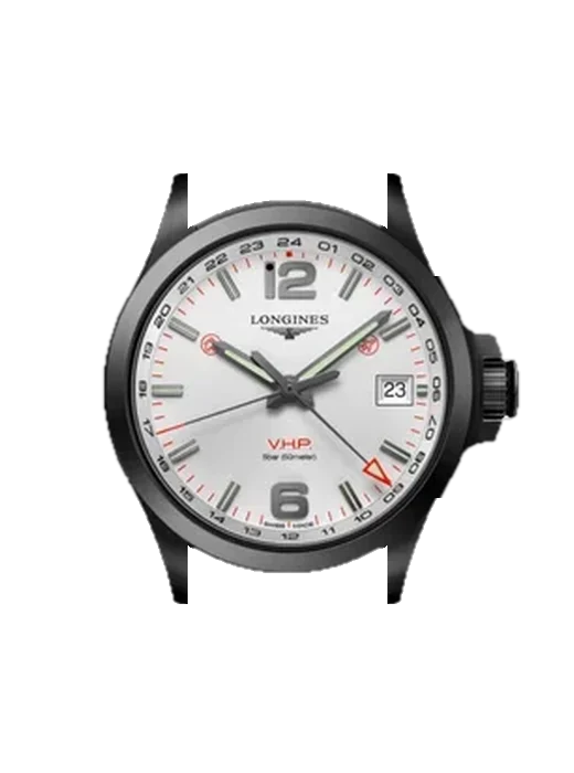 Conquest V.H.P. L3.718.2.76.9 with Grand Cavalier Leather Strap Orange
