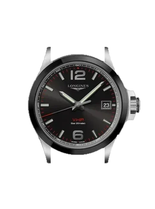 Conquest V.H.P. L3.719.4.56.9 avec Bracelet Grand Cavalier Cuir Orange
