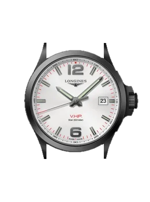 Conquest V.H.P. L3.726.2.76.6 avec Bracelet de montre en cuir de veau vintage marron — Patine naturelle