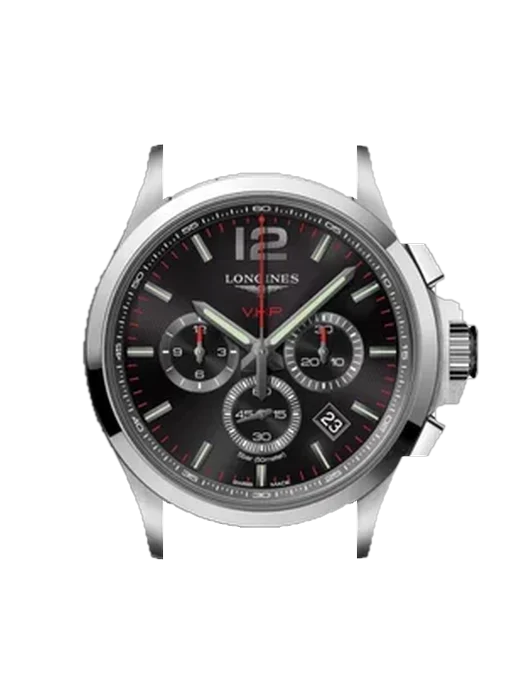 Conquest V.H.P. L3.727.4.56.6 with Blue Alligator and Rubber Hybrid Strap