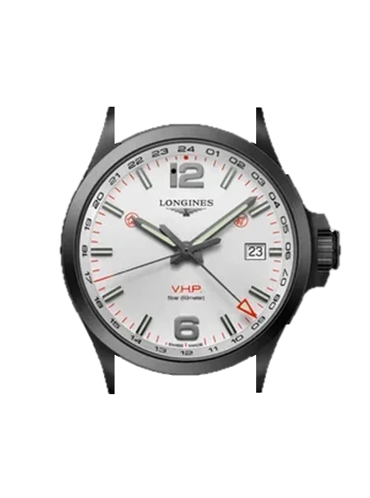 Conquest V.H.P. L3.728.2.76.9 avec Bracelet de montre en cuir de veau vintage marron — Patine naturelle
