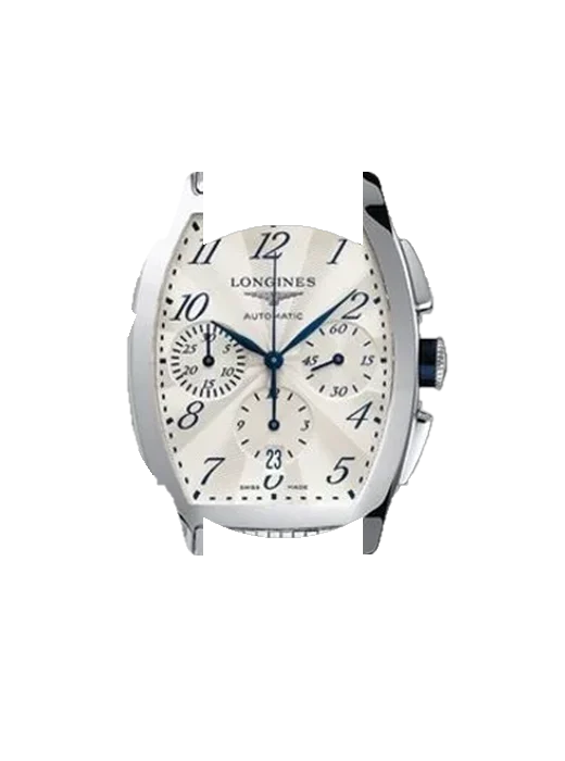 Evidenza L2.643.4.73.6 mit Rotes Saffiano-Armband mit ecrufarbenen Nähten