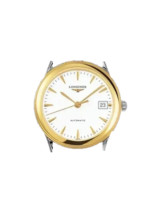 Flagship L4.774.3.22.7 mit Vintage Kalbslederarmband Braun — Natürliche Patina