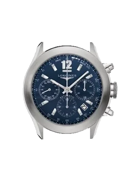 GrandeVitesse L3.635.4.96.9 avec Bracelet Hybride Alligator et Caoutchouc Bleu