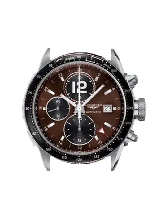 GrandeVitesse L3.637.4.60.0 avec Bracelet de montre en cuir de veau vintage marron — Patine naturelle