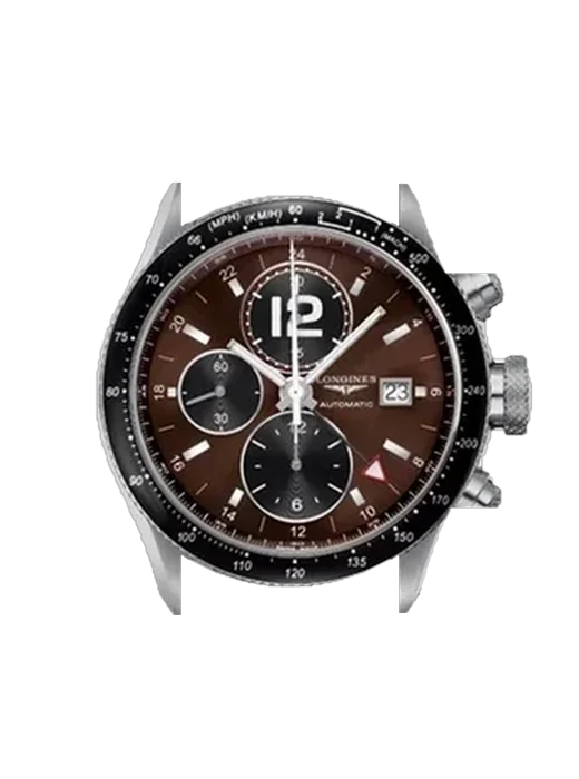GrandeVitesse L3.637.4.60.6 avec Bracelet de montre en cuir de veau vintage marron — Patine naturelle
