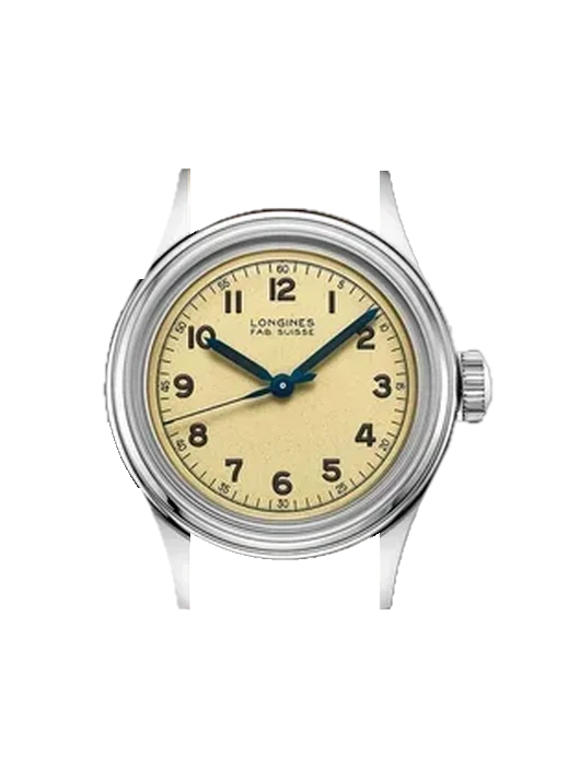 Heritage L2.833.4.93.2 mit Vintage Kalbslederarmband Braun — Natürliche Patina