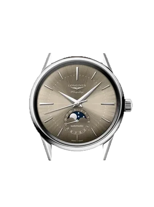 Heritage L4.815.4.62.2 avec Bracelet de montre en cuir de veau vintage marron — Patine naturelle
