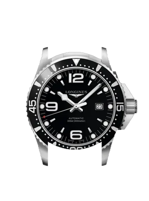 HydroConquest L3.841.4.56.6 mit Vintage Kalbslederarmband Braun — Natürliche Patina
