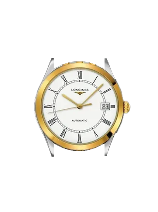 La Grande Classique L4.898.3.11.7 avec Bracelet de montre en cuir de veau vintage marron — Patine naturelle