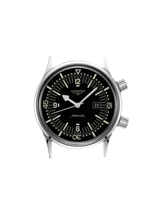 Legend Diver L3.374.4.50.0 con Correa de piel de becerro vintage marrón — Patina natural