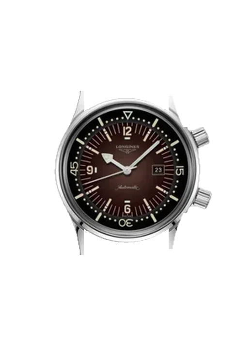 Legend Diver L3.374.4.60.6 mit Vintage Kalbslederarmband Braun — Natürliche Patina