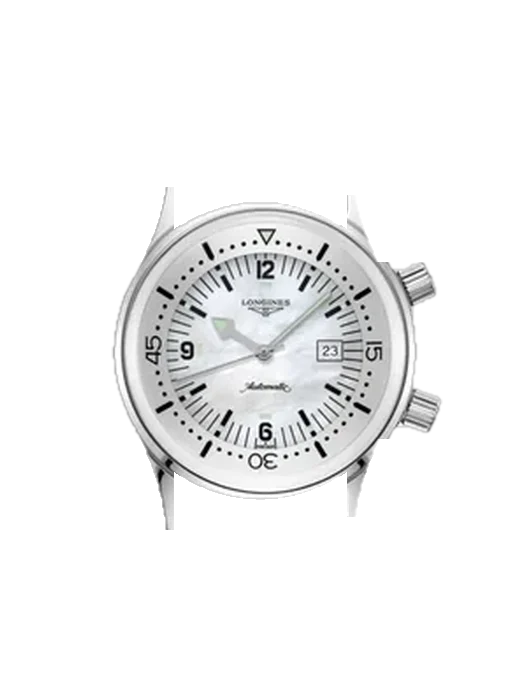 Legend Diver L3.374.4.80.0 mit Vintage Kalbslederarmband Braun — Natürliche Patina