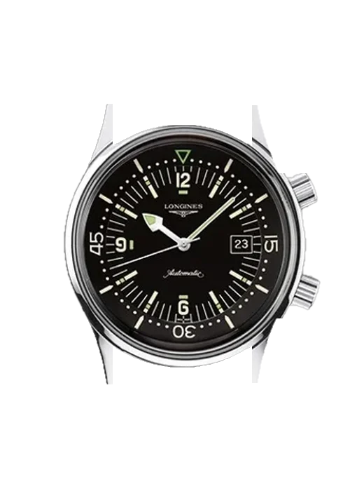 Legend Diver L3.674.4.50.9 con Correa de piel de becerro vintage marrón — Patina natural