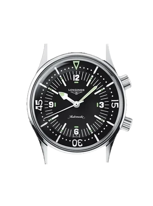 Legend Diver L3.674.4.56.2 con Correa híbrida de piel de cocodrilo y caucho azul